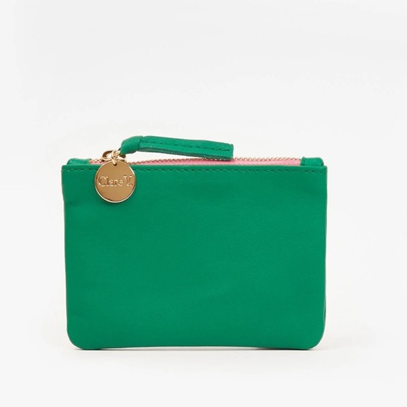 NEW CLARE V. Coin Clutch + CV Matches
Emerald Green Pink Italian Nappa Gold - Picture 9 of 12
